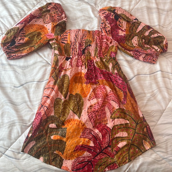 Mini Dress with puff sleeve NWT - Picture 2 of 2